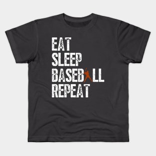 Eat Sleep Baseball Repeat, Funny Baseball Players Kids Boys Kids T-Shirt